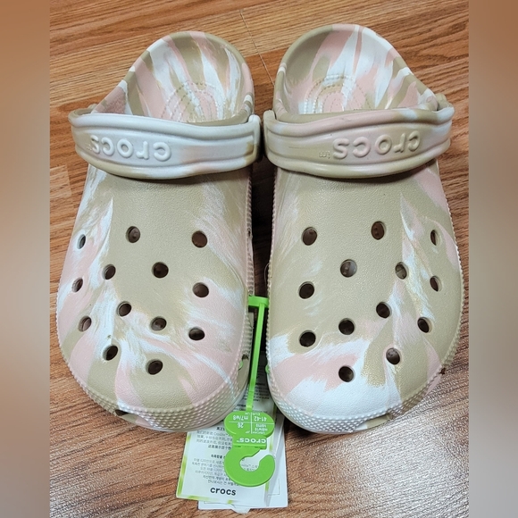CROCS Shoes - Crocs Women's Or Men's Beige and Pink Clogs, NWT, Size W10/M8